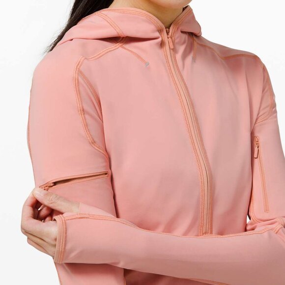Lululemon Pink Pastel Break a Trail 1/2 Zip Hoodie Size 6 - Picture 4 of 10